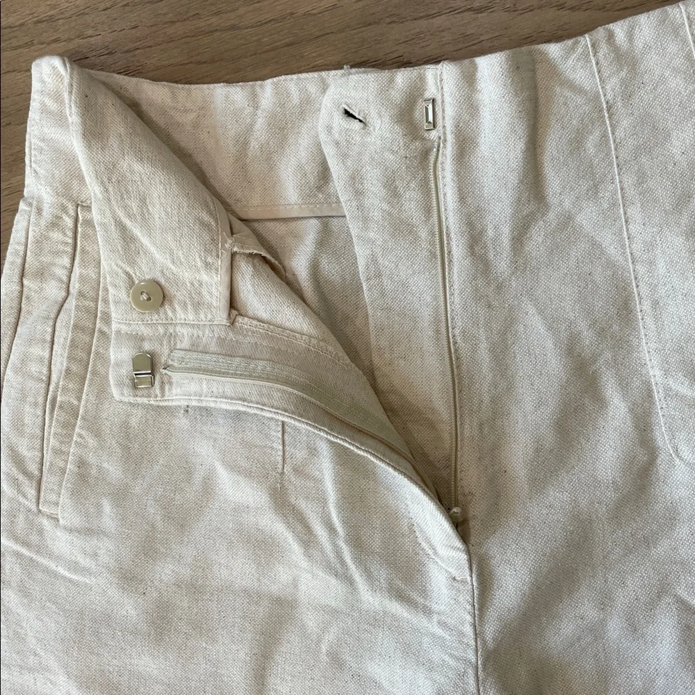 Zara Linen Blend High Waisted Pants Bloggers Fav Size Large